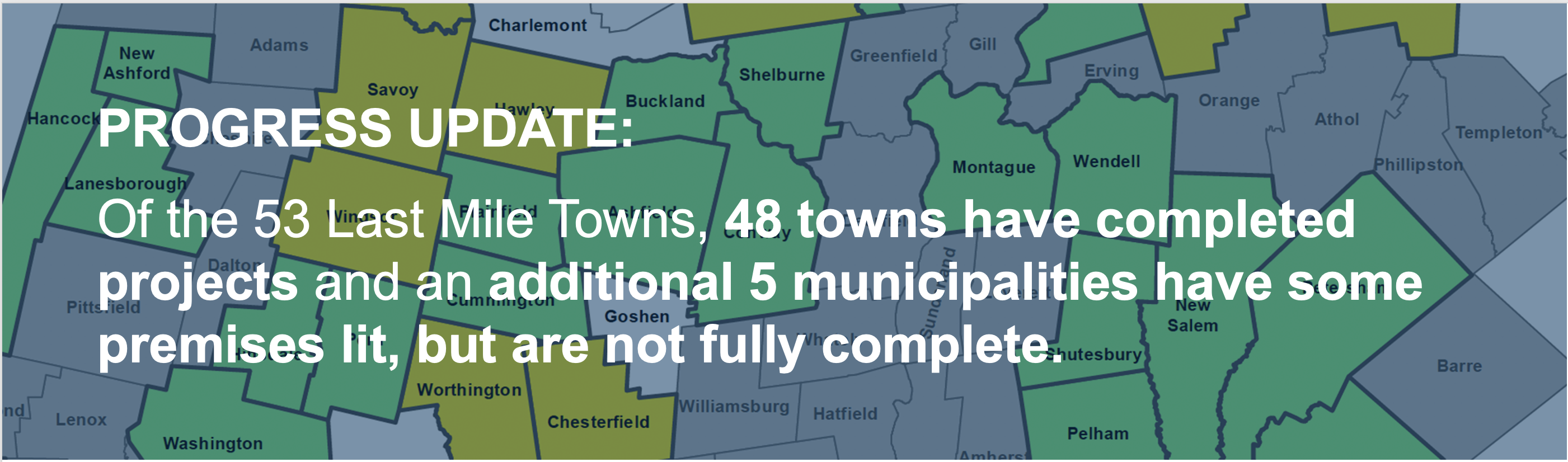 Last Mile Progress on Map and updated August 1, 2023