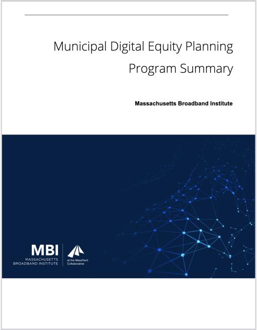 Municipal Digital Equity Planning Program Summary Report Cover