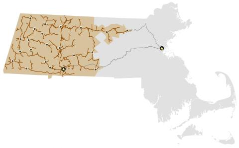 Map showing MassBroadband 123 network